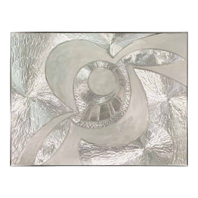 Greg Clark – Silver Swirls, Mid-Century Modern Wall Sculpture Mixed-Metal Art For Sale