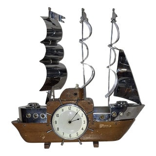 Vintage English Table Clock, 1950s For Sale