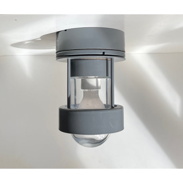 Louis Poulsen elephant grey ceiling lamp fixture - large version 'Albertslund' (Type: 44200) designed in 1963 by Jens...
