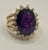 Traditional 14k Yellow Gold 9 Carat Oval Amethyst & Diamond Ring Size 6 For Sale - Image 3 of 10