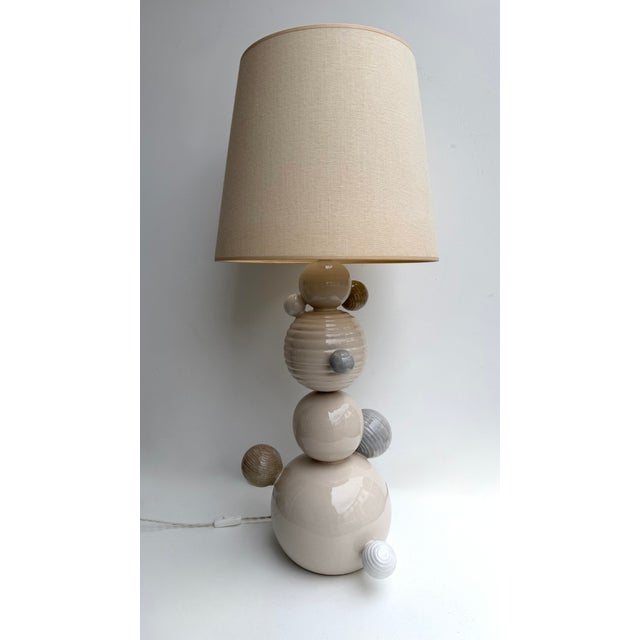 Contemporary Pair of Ceramic Atomo Lamps by Antonio Cagianelli, Italy For Sale - Image 10 of 14