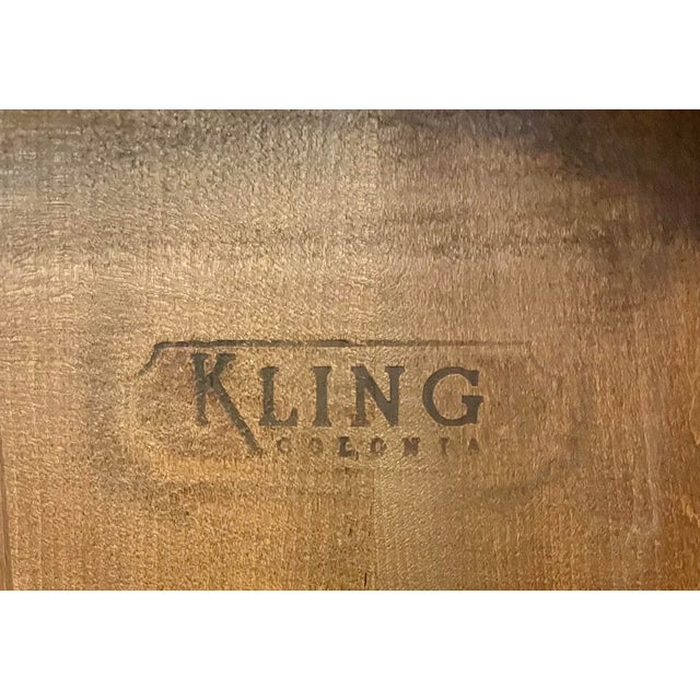 Brown Vintage 1950’s Kling/Ethan Allen Solid Cherry Wood Two-Tier Step End Tables or Nightstands, A Pair For Sale - Image 8 of 8