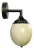 Ostrich Egg Cast Brass Arm Sconce For Sale