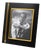 Tommaso Barbi Black Lucite and Brass Decor Picture Frame, circa 1970 For Sale