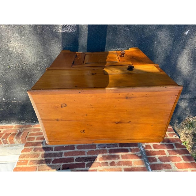 Antique Early American Rustic Style Dry Sink Blanket Chest For Sale - Image 14 of 16
