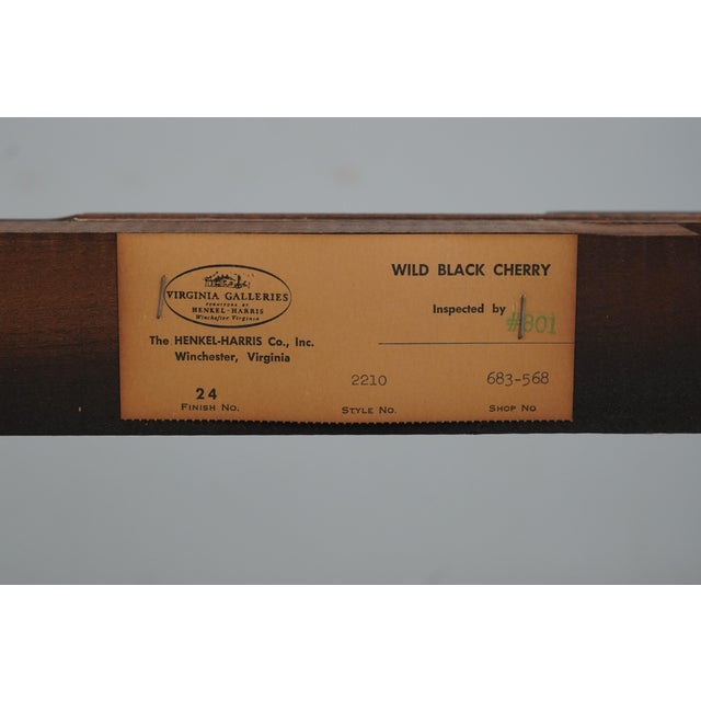 Henkel Harris Cherry Pedestal Dining Room Table For Sale - Image 10 of 12