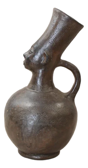 Mangbetu Figural Clay Pot