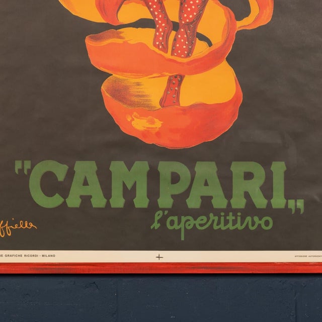 Vintage 20th Century Italian Campari Lo Spiritello Advertising Poster, 1970 For Sale - Image 6 of 15