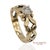 0.13 Ct Natural Diamond 14k Yellow Gold Openwork Scroll Design Ring, Size 5 For Sale In New York - Image 6 of 13