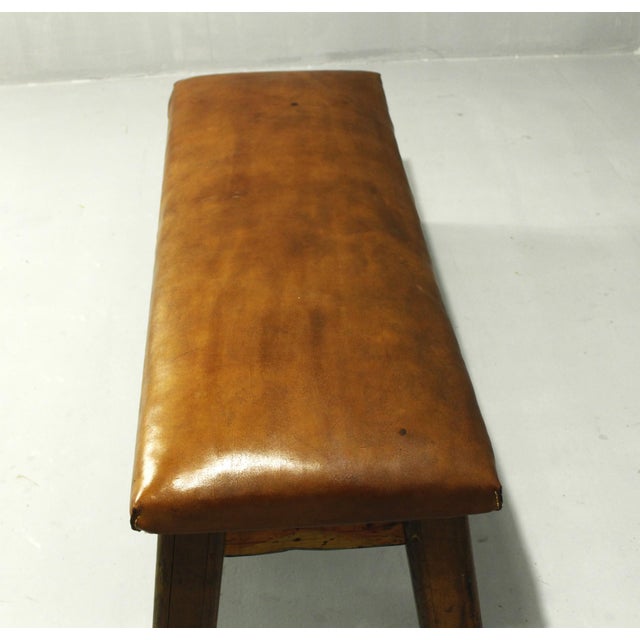 1950s Leather Gym Bench, 1950s For Sale - Image 5 of 10
