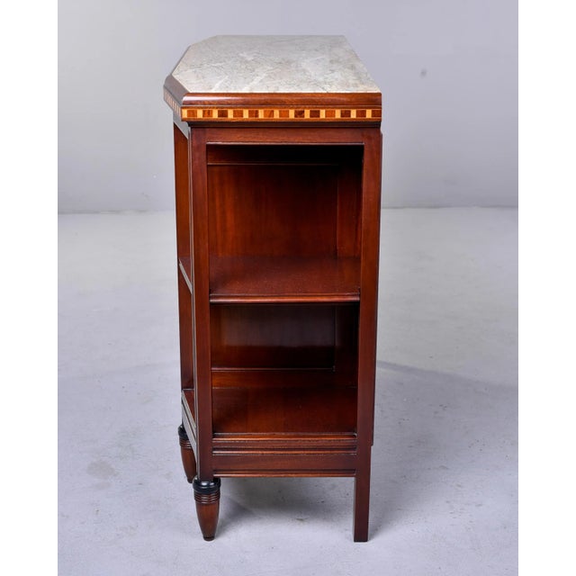 Art Nouveau Style Mahogany Sideboard With Marble Top For Sale - Image 9 of 13