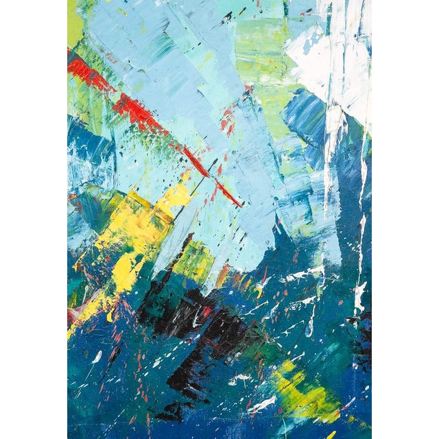 1960s Mid Century Modern Oil Painting Abstract Expressionism For Sale In Sacramento - Image 6 of 12