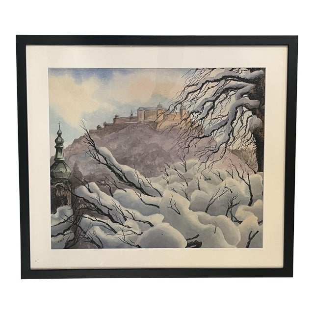 Mid 20th Century Framed Painting of Ukraine by Jack Grue (1896-1956) For Sale