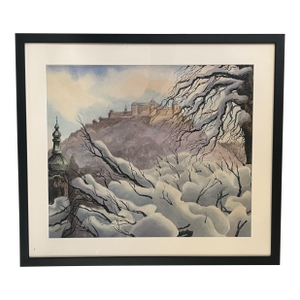 Mid 20th Century Framed Painting of Ukraine by Jack Grue (1896-1956)