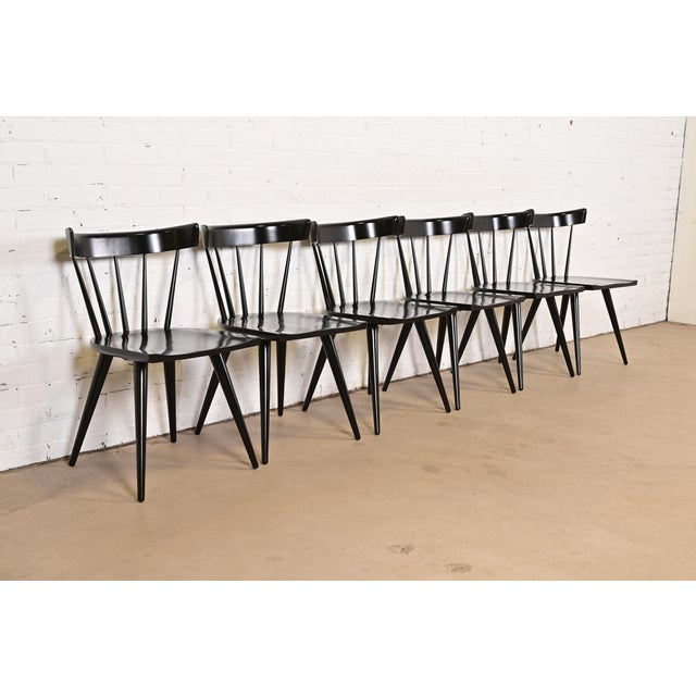 Mid-Century Modern Paul McCobb Planner Group Mid-Century Modern Spindle Back Dining Chairs, Set of Six For Sale - Image 3 of 14