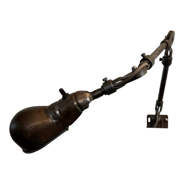 Mid 20th Century Industrial Articulating Task Work Lamp For Sale