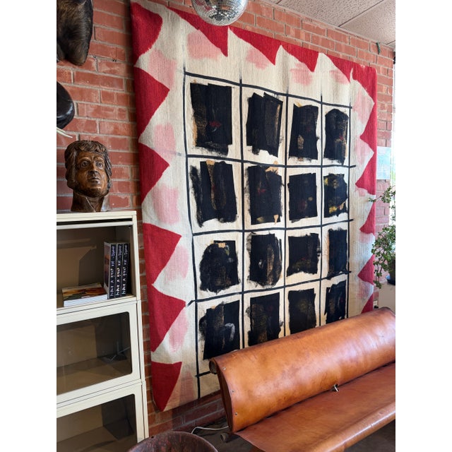 Robert Freimark “Sixteen Blacks” Monumental Textile Wall Hanging Art For Sale In Oklahoma City - Image 6 of 17