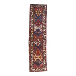 Antique Persian Bakhtiari Rug Runner, 03'02 X 13'00 For Sale