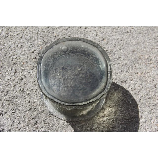 - Round grey glass vase - Brutalist design by Timo Sarpaneva - Made in Finland, 1960s