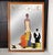 A decorative vintage wall mirror with the elegance of an Art Deco fashion illustration. Dimensions: height 74 cm, width 54...