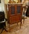 Louis XVI Tall Commode Cabinet With Marble Top and Ornate Gold Accents For Sale - Image 4 of 5