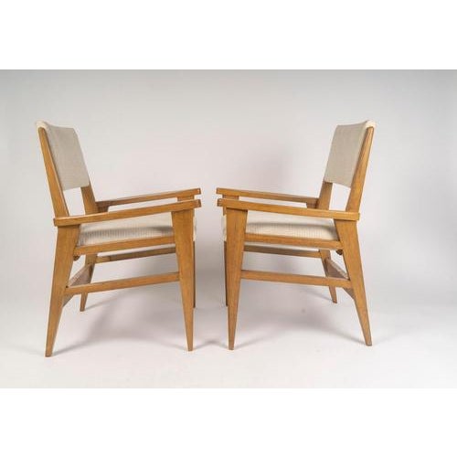 Wood Vintage Oak Armchairs, 1950s For Sale - Image 7 of 10