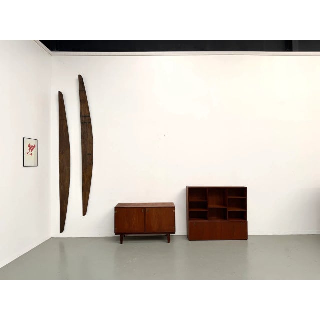 Bookcase Sideboard in Teak and Brass, 1960s For Sale - Image 18 of 18