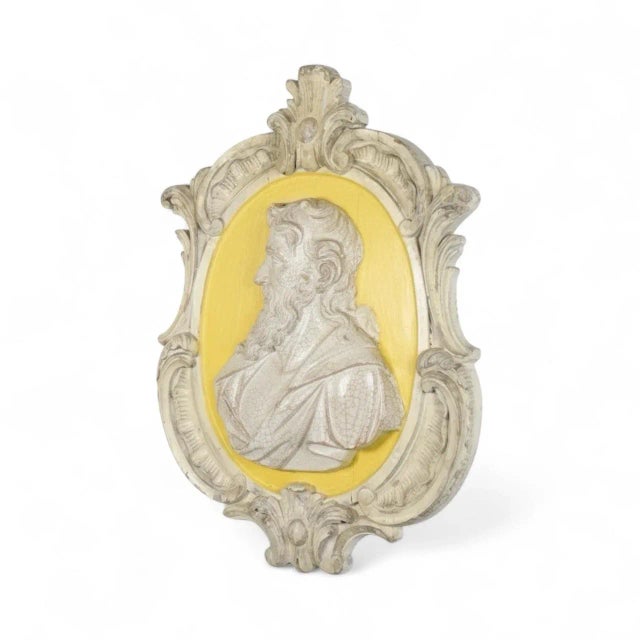 Monumental Early 20th-C. Italian Carved Wood Neo-Classical Style Wall Plaque For Sale - Image 4 of 5