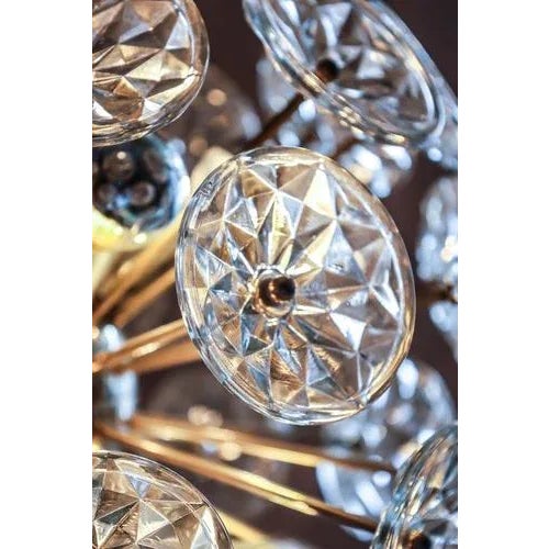 Starburst Chrome and Glass Chandelier from Val Saint Lambert, France, 1960s For Sale - Image 5 of 12