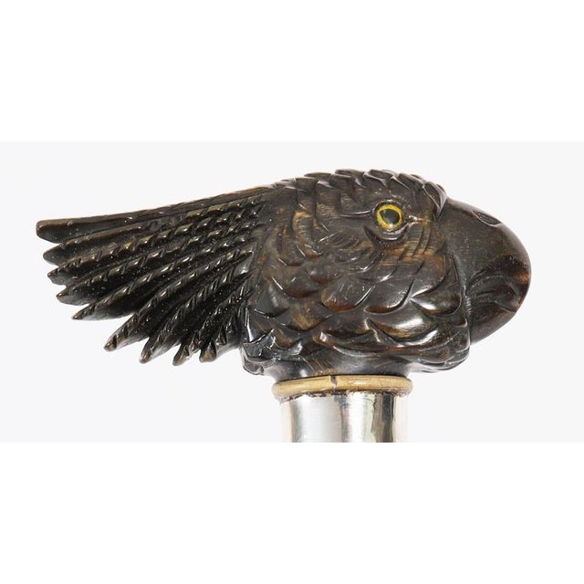 Antique Art Deco Novelty Parrot Walking Stick Cane, 1920s For Sale - Image 10 of 15