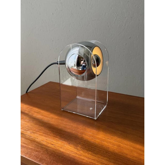 Plastic Vintage Space Age Table Lamp by Gino Sarfatti, 1970s For Sale - Image 7 of 11