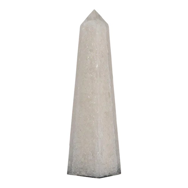 Stoneridge Quartz Obelisk in White For Sale