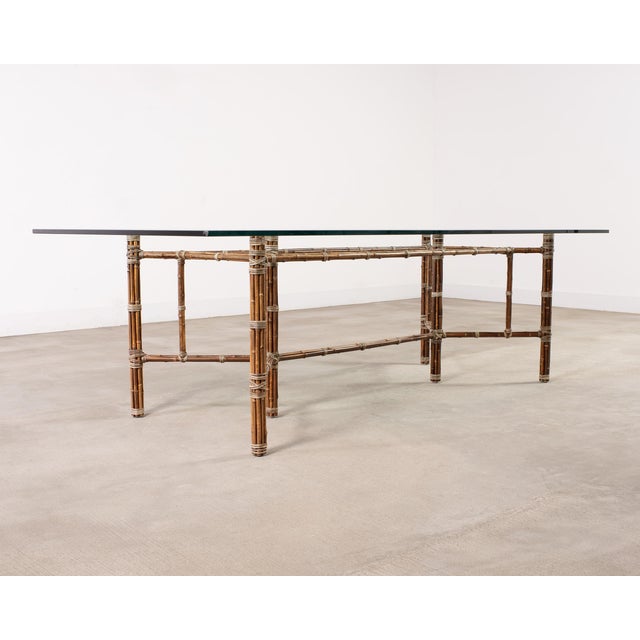 Contemporary McGuire Organic Modern Rectangular Bamboo Dining Table 8 Ft. For Sale - Image 3 of 18