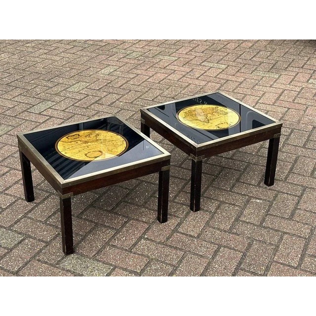 Vintage Brass Side Tables, Set of 2 For Sale - Image 5 of 13
