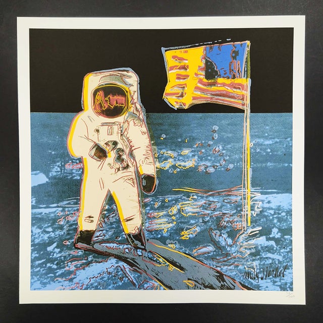 Andy warhol "the moon" limited edition lithograph by cmoa. after. limited edition lithograph n 36 / 500 - numbers signed...