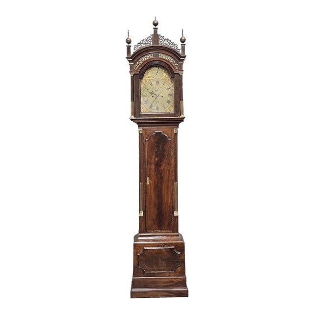 Famous English Mahogany Tall Case Clock Made by Samuel Toulmin London Circa 1770 For Sale