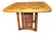 Vintage 1960's Caned Bottom Breakfast Table W/ Checkerboard Parquet Top For Sale