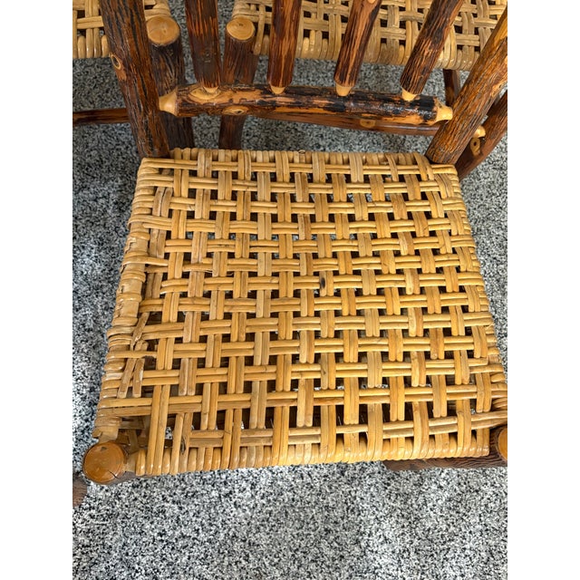Early 20th Century Rustic Hicckory Spindle-Back Dining Chairs - Set of 6 For Sale In Boise - Image 6 of 9