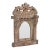 Antique Indian Carved and Painted Teakwood Window – Mirror For Sale