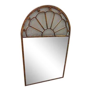 Iron Framed Dome Top Mirror For Sale
