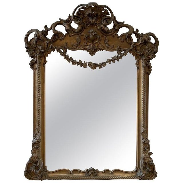 French Gilt Wood Mirror For Sale - Image 11 of 11