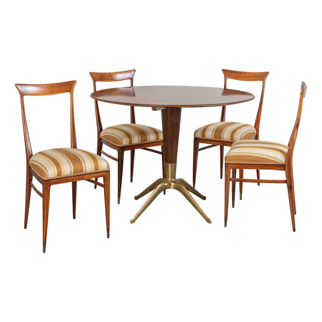 Table and Chairs from Melchiorre Bega, 1950s, Set of 5 For Sale