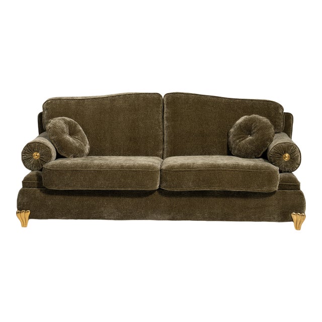 1970s Italian Upholstered Sofa For Sale