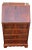 Louis Philippe Carless X English Mahogany 4-Drawer Inlaid Secretary Desk from Unbekannt, 1980s For Sale