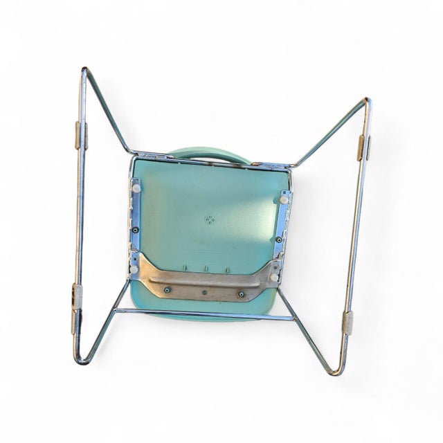 Green Mid-Century Modern Stackable Matrix Krueger Chairs by Thomas Tolleson, 1970s, Set of 10 For Sale - Image 8 of 13