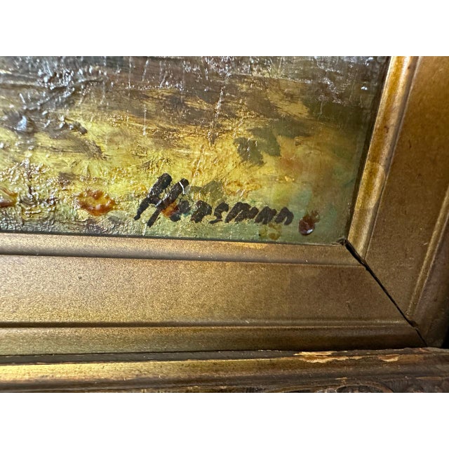 Hersmann, Dutch Landscape, Oil on Board, 1910s, Framed For Sale - Image 5 of 12