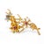 Metal 1970s 18k Yellow Gold Italian Floral Brooch With Enamel Leaves & Rubies For Sale - Image 7 of 13