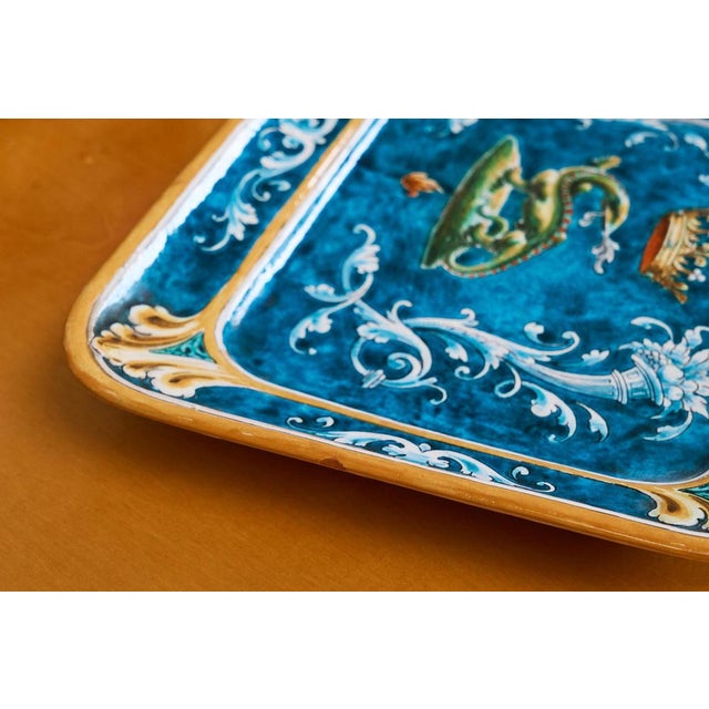 Renaissance Style Ulysse à Blois Dish in Earthenware, France, 19th Century For Sale - Image 9 of 12
