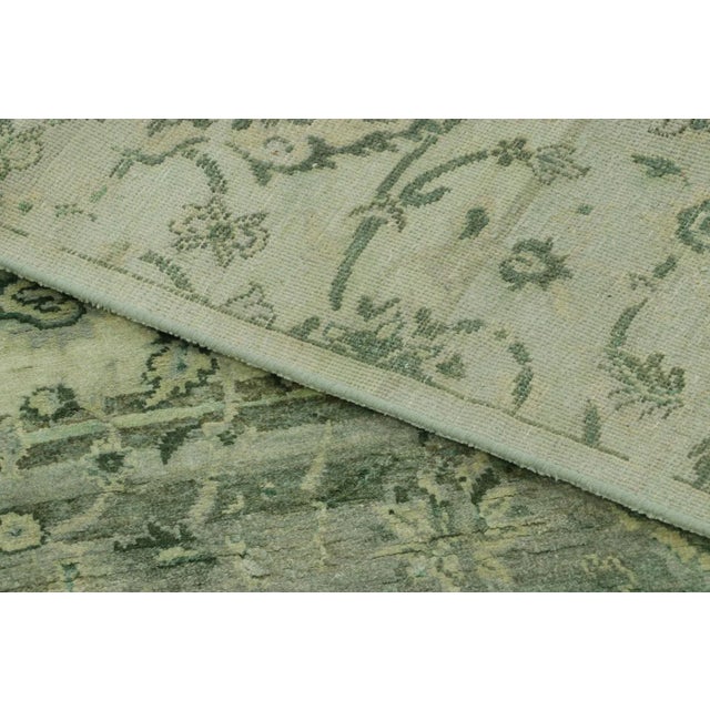 Rug & Kilim’s Persian-Inspired Rug in Soft Greens and Blues With Floral Patterns For Sale In New York - Image 6 of 7