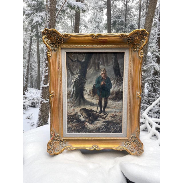 Wonderful Hunting Scene by Eugène de La Kethulle (Belgian, 1823-1890). Signed by the artist lower right of center. Artist...